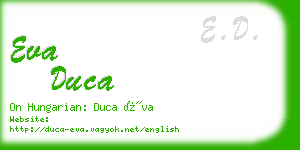 eva duca business card